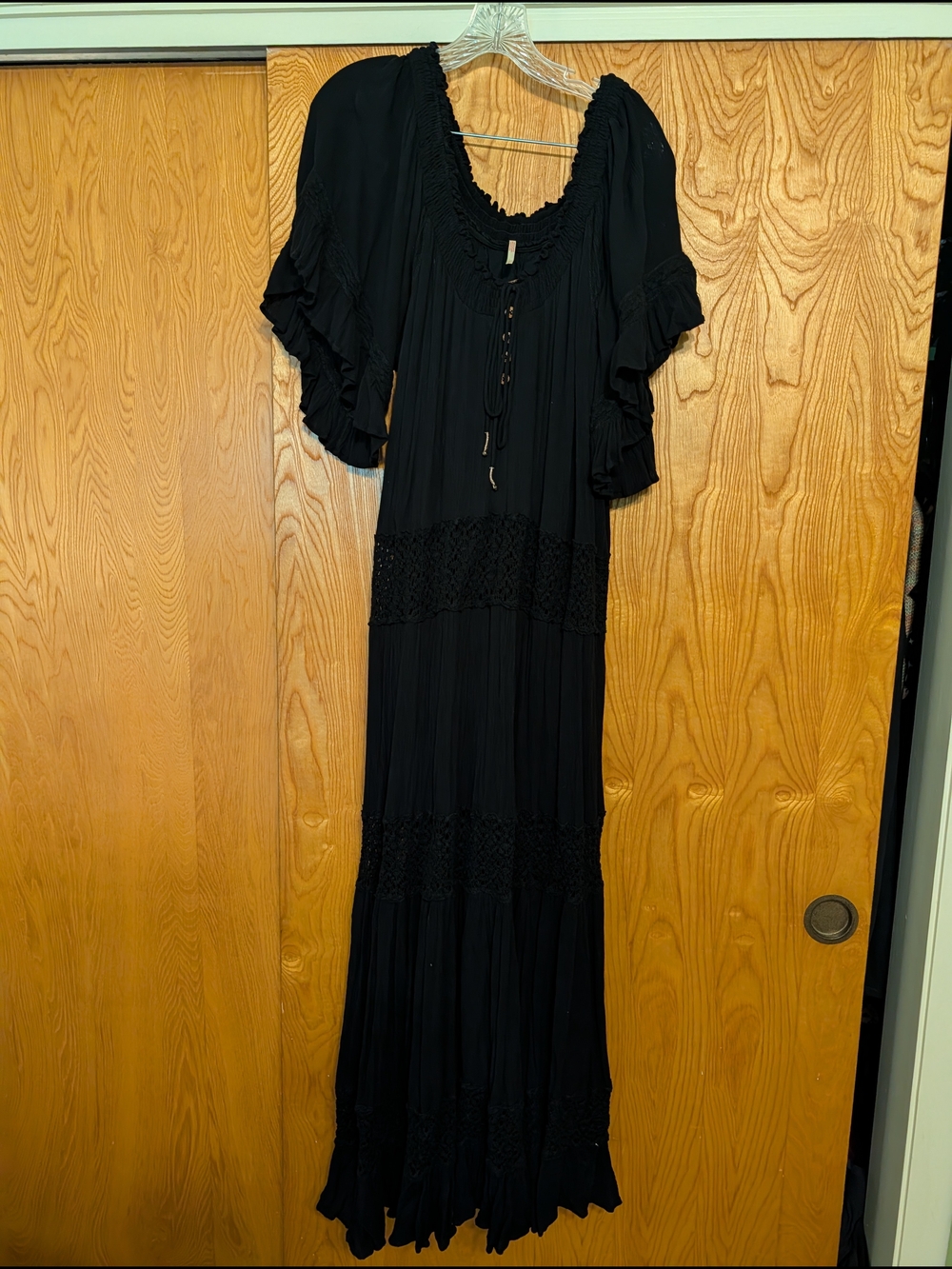 Black Boho Witchy Maxi Dress - Unbranded